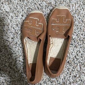 Tory Burch Tan Espadrille Flats